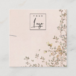 ダスクエレガントフローラ赤面ロゴネックレスディスプレイ スクエア名刺