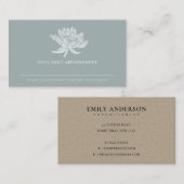 ダスクエレガントーブルーロータスフローラアポイントメント 名刺 (正面/裏面)