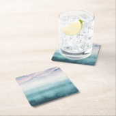 ダスクオンザベイ – 水彩 スクエアペーパーコースター (インサイチュ)