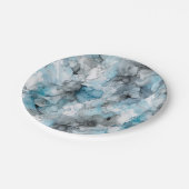 ダスクブルーグレーアルコール液体インクの渦巻き旋回 ペーパープレート (アングル)