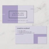 ダスクモダンキーマウヴとグレーツートーン 名刺 (正面/裏面)