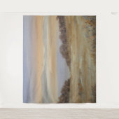 ダスクレイク赤面ウォーターカラーランドスケーププリント タペストリー (正面)