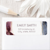 ダスク水彩幾何学的モダン差出人住所 ラベル (インサイチュ)