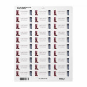 ダスク水彩幾何学的モダン差出人住所 ラベル (フルシート)