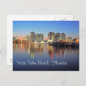 ダスク秋オンウェストパームビーチフロリダ ポストカード (正面/裏面)