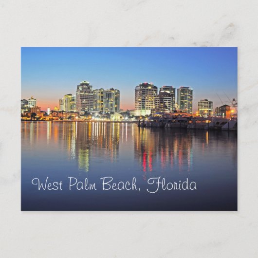 ダスク秋オンウェストパームビーチフロリダ ポストカード (正面)