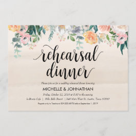 ダスク素朴のリ結婚ハーサルディナー招待状 招待状