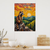 ダスク絵を描:ロッキーパーチのアライグマ ポスター (キッチン)