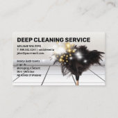 ダスターモップ | メイドサービス | スパークルクリーン 名刺 (正面)