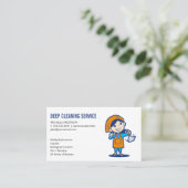 ダスター付き掃除用レディ 名刺 (スタンド正面)