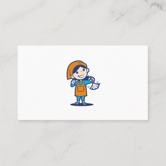 ダスター付き掃除用レディ 名刺 (裏面)