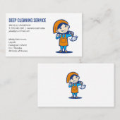 ダスター付き掃除用レディ 名刺 (正面/裏面)