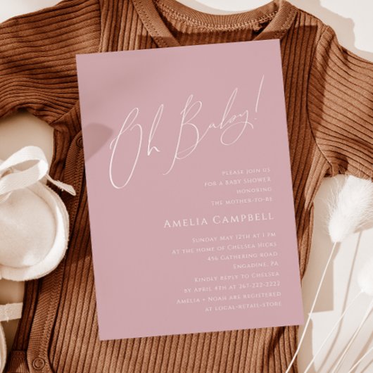 ダスティお洒落バラオベビー!赤ちゃんシャワー 招待状