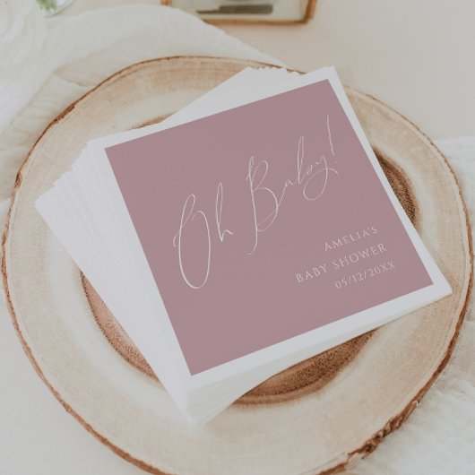 ダスティお洒落バラオ赤ちゃんシャワーナプキンス スタンダードカクテルナプキン