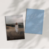 ダスティお洒落ブルーオベビー!フォトベビーシャワー 招待状