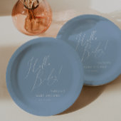 ダスティお洒落ブルーハローベビー!赤ちゃんシャワー ペーパープレート