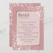 ダスティかわいらしバラブラカスタムイダルシャワー招待 招待状 (正面/裏面)