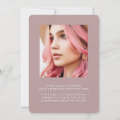 ダスティかわいらしバラ2枚写真卒業パーティー 招待状 (裏面)