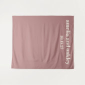 ダスティはっきりしたミニマルバラカスタムウェディング背景 タペストリー (正面(横))