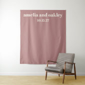 ダスティはっきりしたミニマルバラカスタムウェディング背景 タペストリー (インサイチュ)