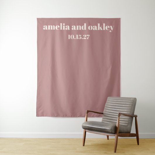 ダスティはっきりしたミニマルバラカスタムウェディング背景 タペストリー (インサイチュ)