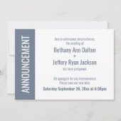 ダスティはっきりした・ブルーが結婚延期した発表 招待状 (正面)