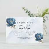 ダスティアンドネイビーピーニーリハーサルディナー招待状 招待状 (スタンド正面)