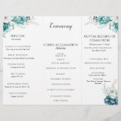 ダスティエマラルドグリーンホワイトフローラ結婚式 プログラム (裏面)