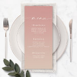 ダスティエレガントグラデーションバラピンク&シャンパーニュ結婚ーズ メニュー<br><div class="desc">ダスティエレガントバラピンク&シャンパンウェディングレセプションディナーメニュー。このシックモダンなメニューエレガントカードはシンプルクラシックで、微妙なグラデーショグラデーションンのフェードと尾の付いたシグニチャーかわいらしスクリプトの書道フォントを持つ。新しいカラーウェイで表示。複数のカラーオプションで使用でき感じる。またはエディタ内でカラーを自由に編集できる(パーソナライズ中にクリックはカスタマイズ、さらに自由に)。さらに詳しく見るには、Chic Paperieの2022年のコレクションを検索結婚し、今年のトレンドデザインや色の全結婚てを見てみよう。</div>