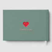 ダスティエレガントグリーンバラ金ゴールド結婚記念日 ゲストブック (裏面)