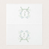 ダスティエレガントグリーンモノグラム結婚の座席表 (内部フラット)