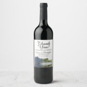 ダスティエレガントスティールブルーバラ結婚ズ・サンキュー ワインラベル (正面)