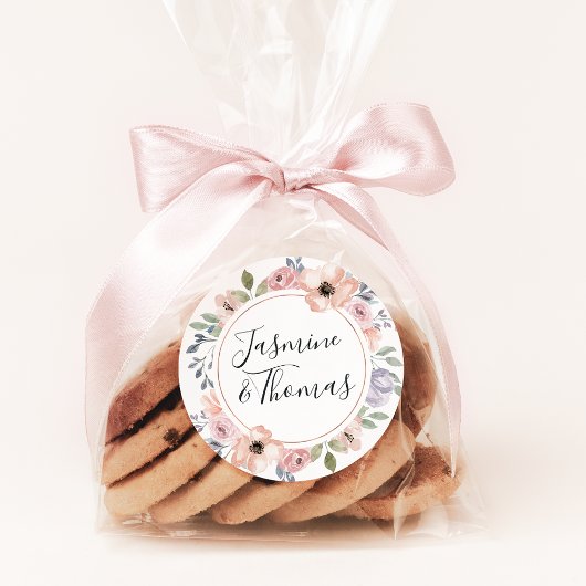 ダスティエレガントバラアンドピーチフローラリース結婚ズ ラウンドシール