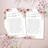 ダスティエレガントバラフローラ結婚のVowsカード 案内状