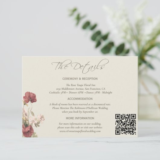 ダスティエレガントバラフローラ結婚ズ・ザ・詳細 エンクロージャーカード (スタンド正面)