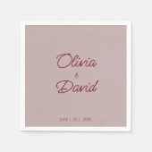 ダスティエレガントバラミニマ結婚リスト スタンダードカクテルナプキン (正面)