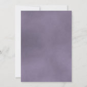 ダスティエレガントパープルバラモダンカソリッ結婚クス 招待状 (裏面)