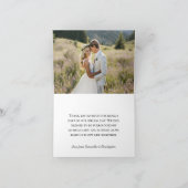 ダスティエレガントパープルバラ結婚の写真の内側 サンキューカード (内部)