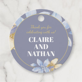 ダスティエレガントパープルフローラメッセージカード フェイバータグ