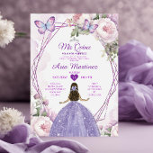 ダスティエレガントパープルプリンセスバタフライミスカンス 招待状