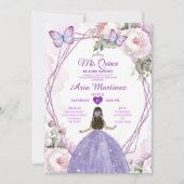 ダスティエレガントパープルプリンセスバタフライミスカンス 招待状 (正面)