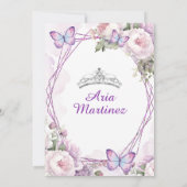 ダスティエレガントパープルプリンセスバタフライミスカンス 招待状 (裏面)