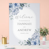 ダスティエレガントブモダンルフローラ結婚ズ・ウェルカム アクリルサイン (ウェディング)