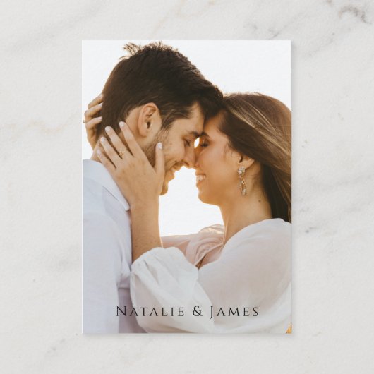 ダスティエレガントブラウン秋の結婚式QRコードRSVP エンクロージャーカード (裏面)