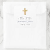 ダスティエレガントブルークロスボーイファースト聖餐式 スクエアシール (バッグ)