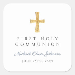 ダスティエレガントブルークロスボーイファースト聖餐式 スクエアシール