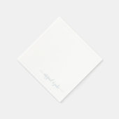 ダスティエレガントブルースクリプトカップルの名結婚前 スタンダードカクテルナプキン (角)