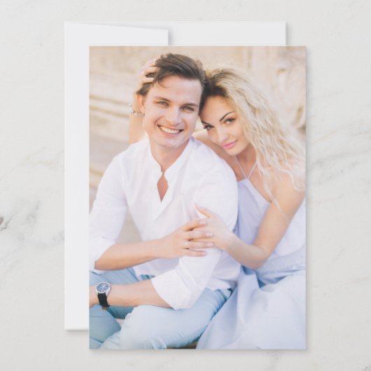 ダスティエレガントブルーフランスのフローラ保存日 セーブザデート (裏面)