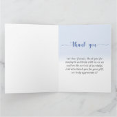 ダスティエレガントブルーフローラベイビーシャワーありがとう カード (内部)
