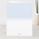 ダスティエレガントブルーフローラベイビーシャワーありがとう カード (裏面)